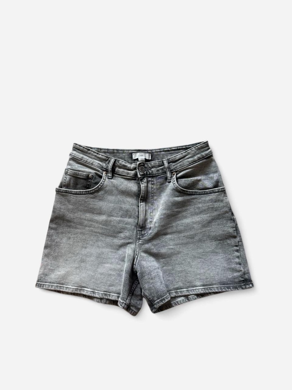 H&M Gray Washed Denim Shorts